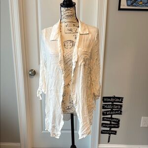 White Linen Pool Cover-up